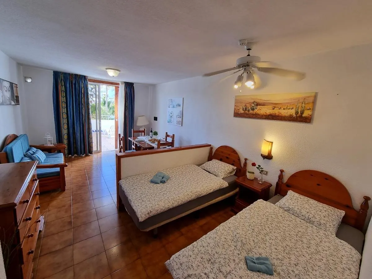 بلايا ذي لاس أميريكاس Studio Apartment No 1 Directly On The Beach And Sea, Terrace, Heated Pool, Wifi  بلايا ذي لاس أميريكاس